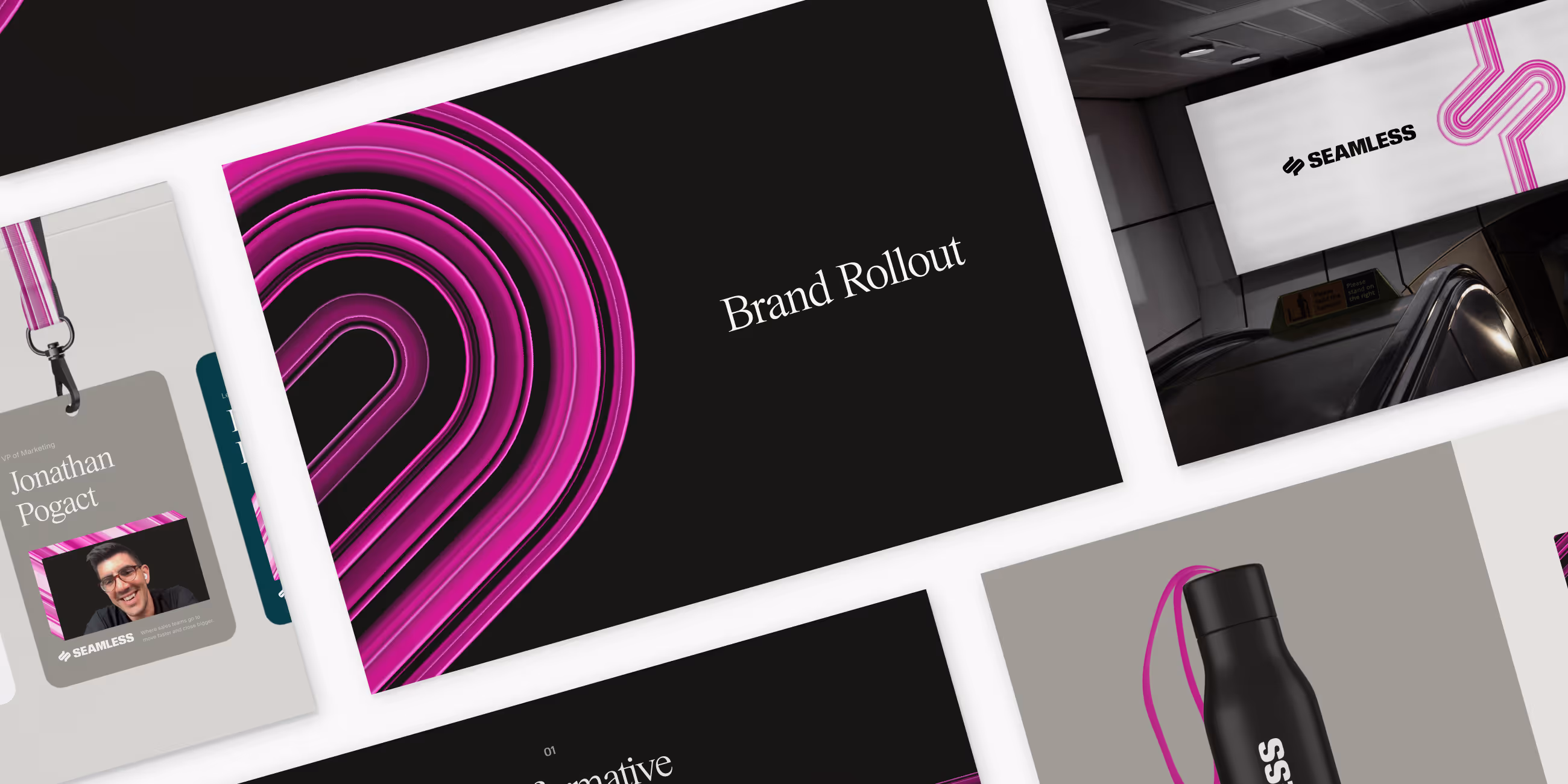 Two side-by-side social media posts from Vizard with purple branding; left post announces team growth with a geometric pattern image, right post shows a woman smiling while talking on the phone.